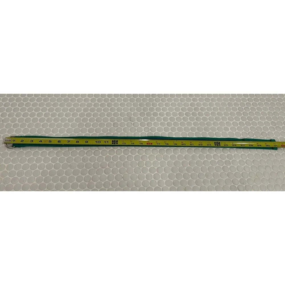 Polo Ralph Lauren 31” Boy Youth Striped Fabric Belt Navy Green Double D Buckle